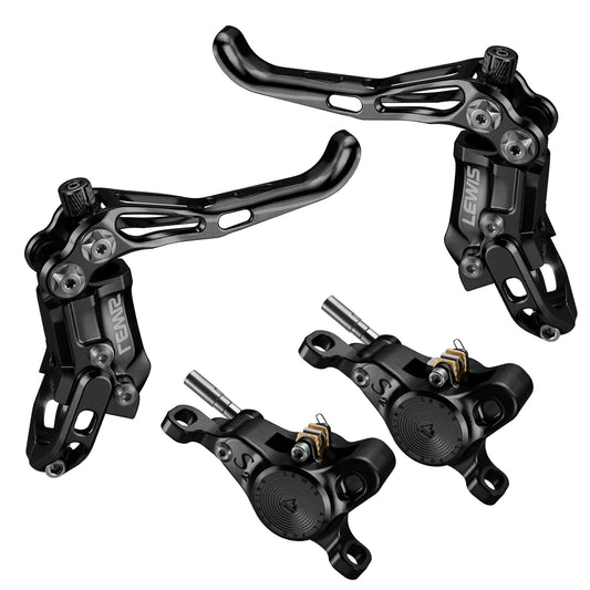 Lewis LV-S2 2 Piston Hydraulic Bicycle Disc Brake Set