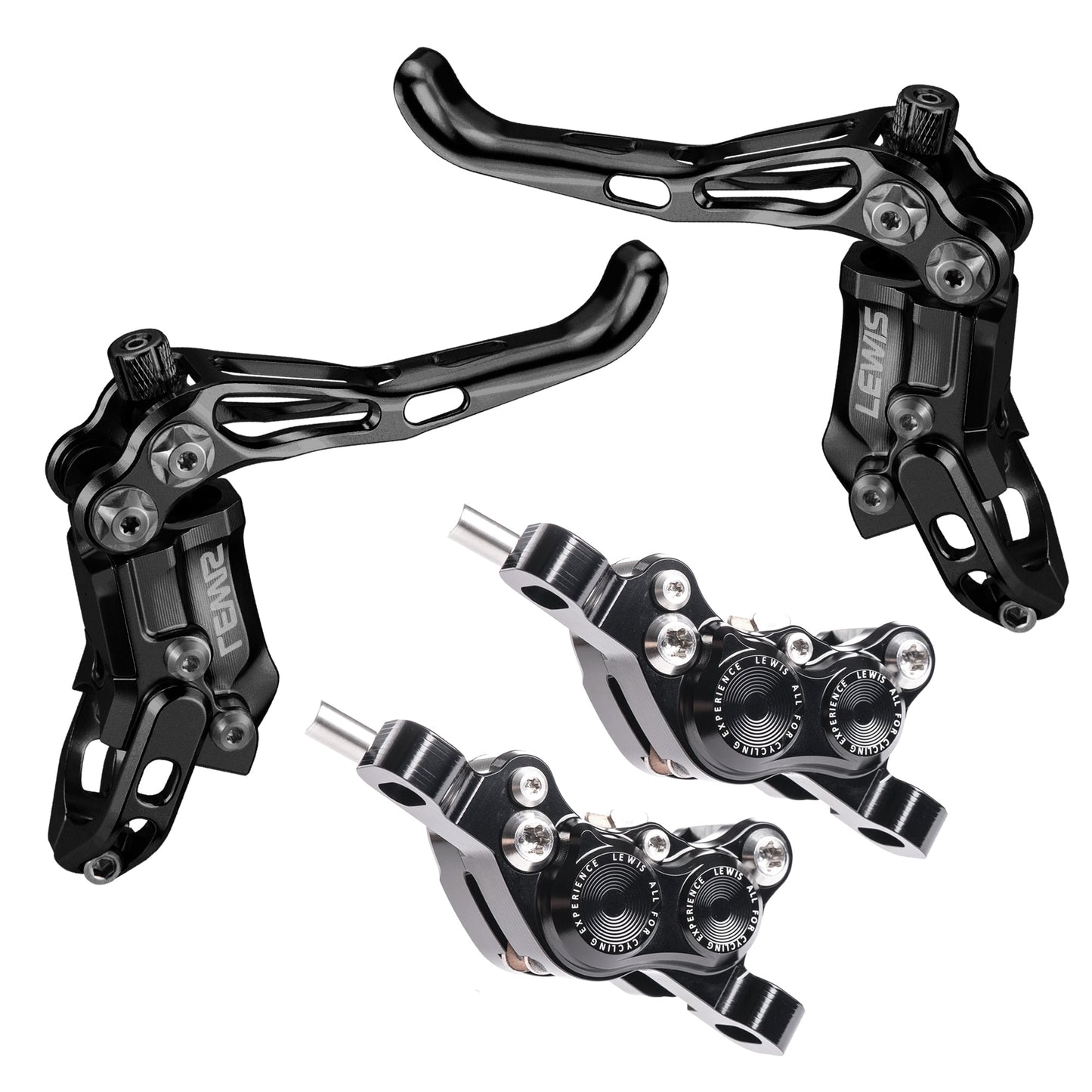 Lewis LV4 4 Piston Hydraulic Bicycle Disc Brake Kit