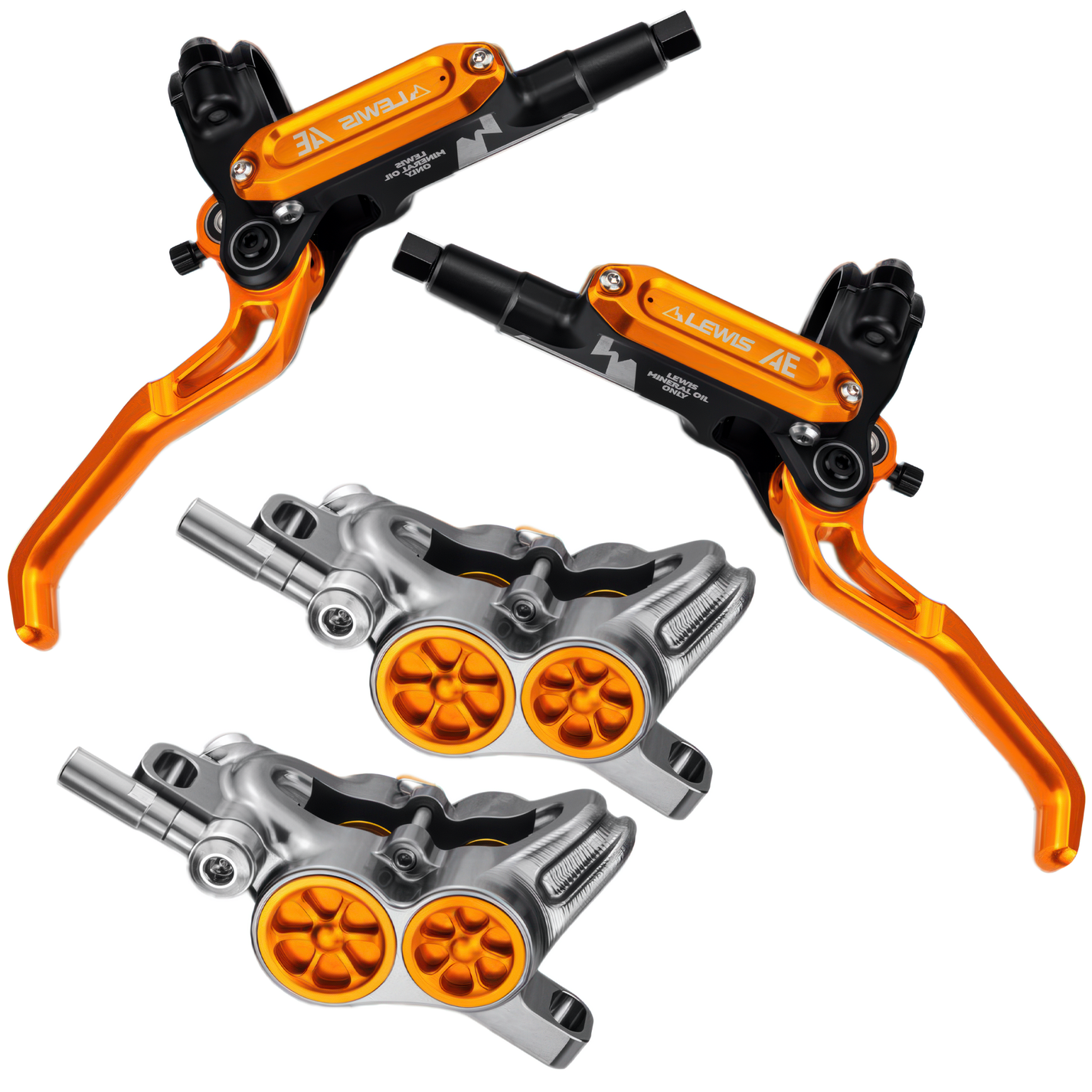 Lewis AE 4 Piston Hydraulic Bicycle Disc Brake Kit – Lewis Bike Australia