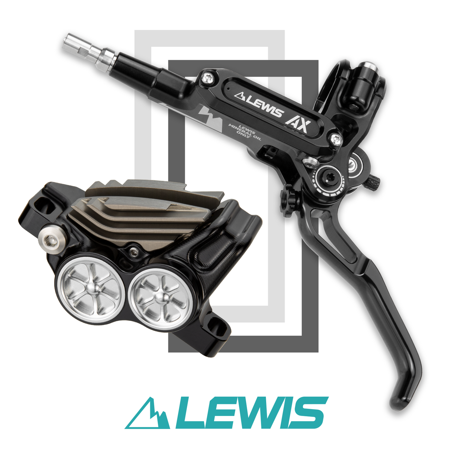 Lewis AX 4 Piston Hydraulic Bicycle Disc Brake Kit